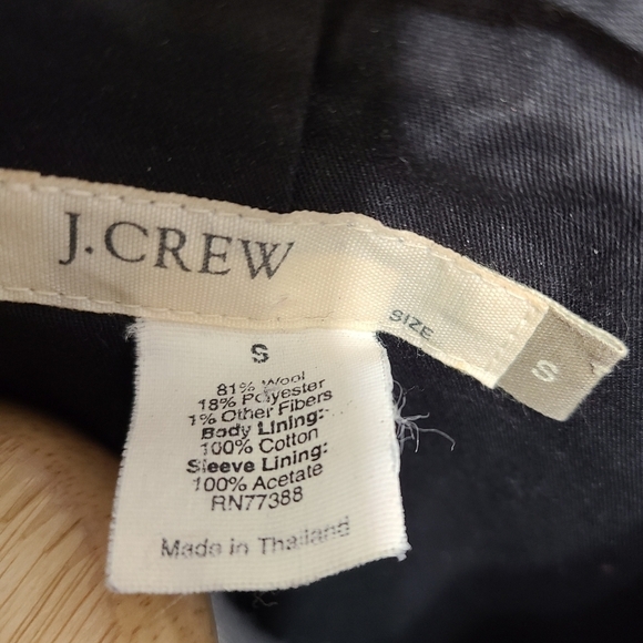 J. Crew hidden button black wool coat size small - Picture 5 of 5